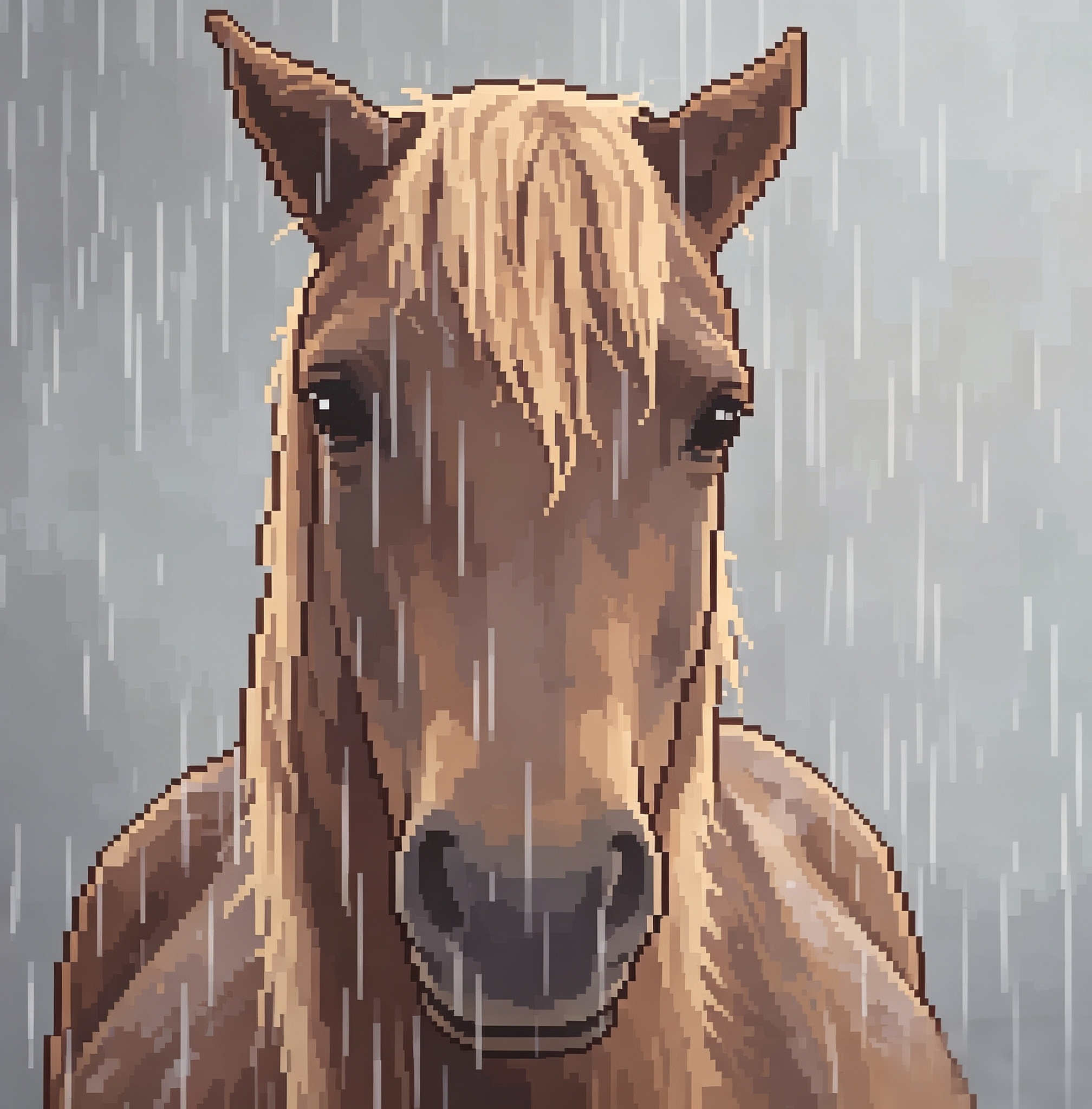 马上淋雨